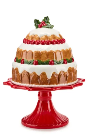 Offerta Lampo Fade Alzata Natalizia Santa Claus con cupola H29 D23 cm