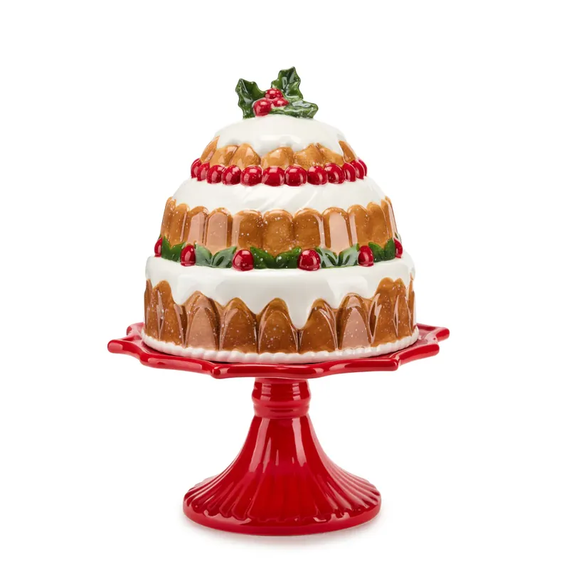 Offerta Lampo Fade Alzata Natalizia Santa Claus con cupola H29 D23 cm