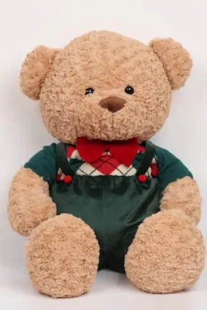 Consegna Rapida Fiori di Lena Orsetto in Peluche con Salopette Verde H90
