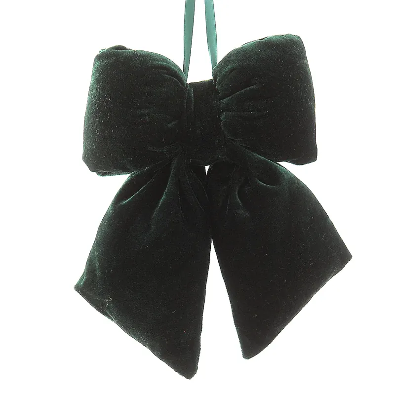 Vendita Finale Vetur Decorazione Fiocco Velluto H25 cm Verde