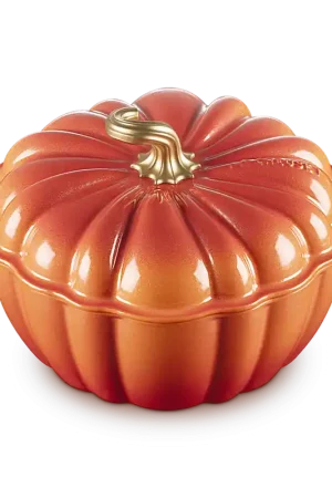 Scelto Dai Clienti Le Creuset Cocotte Zucca Flamme Dorée in ghisa vetrificata D24 cm