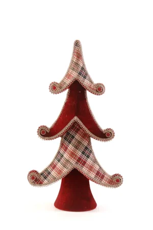 Vetur Decorazione Alberello di Natale H60 cm Rosso Direttamente Dal Produttore