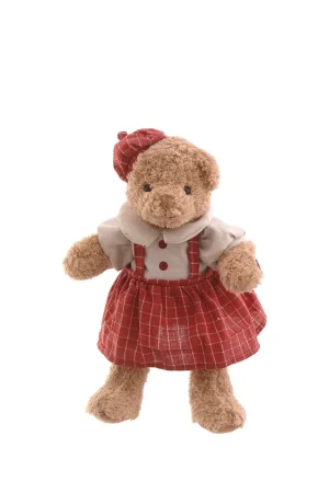 Vetur Decorazione Peluche con Vestitino Rosso H35,5 cm A Buon Prezzo