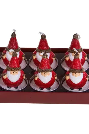 Compra Online Dino Bianchi Set 6 Candele Tealight Babbo Natale H6 cm