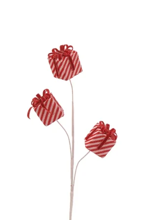 Acquista Ora Vetur Decorazione Natalizia Ramo Regali H70 cm Rosso