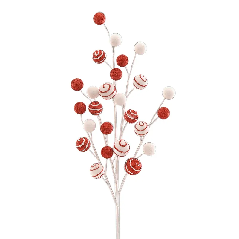 Offerta Lampo Vetur Decorazione Natalizia Ramo Sfere H84 cm Bianco