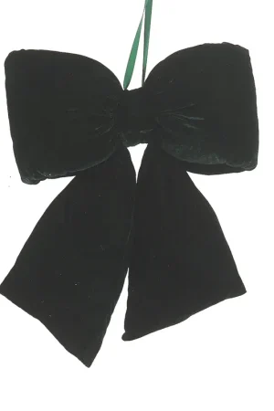 Vetur Decorazione Fiocco Velluto H48 cm Verde Prezzo Scontato
