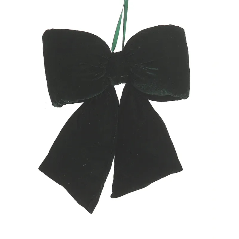 Vetur Decorazione Fiocco Velluto H48 cm Verde Prezzo Scontato