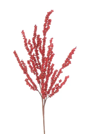 Affare Vetur Decorazione Natalizia Ramo Bacche H75 cm Rosso