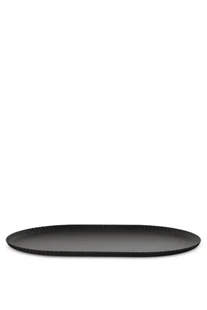 Alessi Vassoio Pleats 46 cm in Acciaio Inossidabile Nero Reso Gratuito