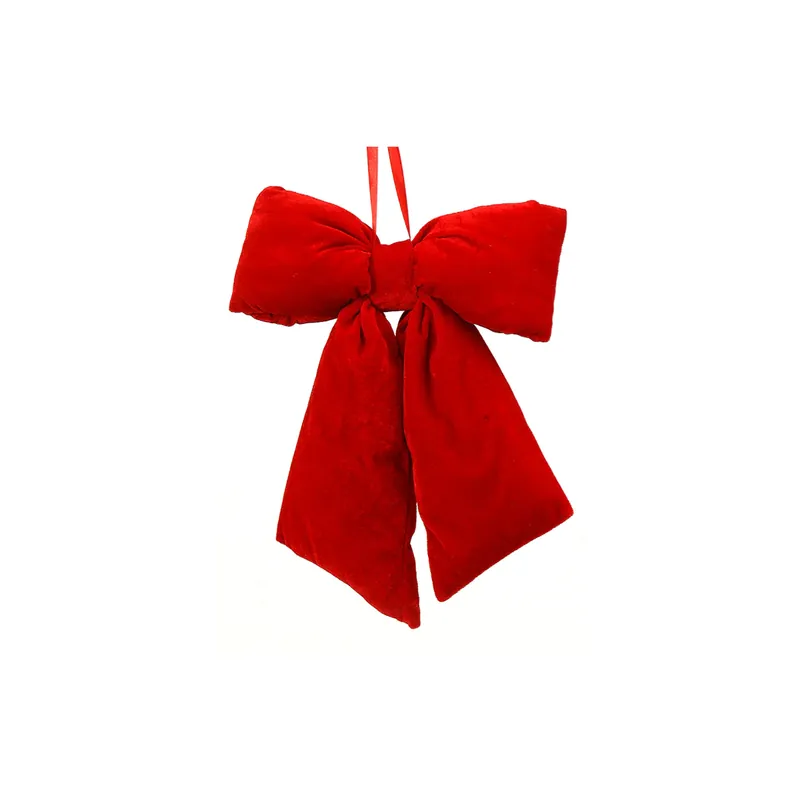 Consegna Rapida Vetur Decoro Fiocco in Velluto 48 cm Rosso