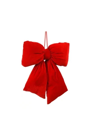 Vetur Decoro Fiocco in Velluto 36 cm Rosso Miglior Prezzo