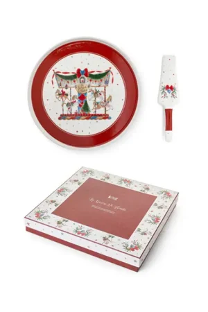 Di Tendenza Nuvole di Stoffa Set Piatto e Torta e Paletta Giostra D32 cm