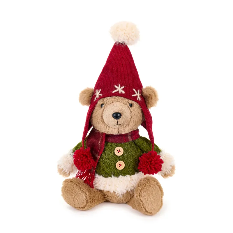 Offerta Nuvole di Stoffa Decorazione Orsetto Seduto con Cappello H41 cm Verde