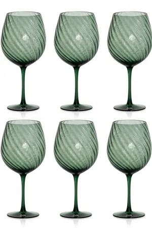 Compra Online Fade Set 6 Calici Braies 500ml in Vetro Verde