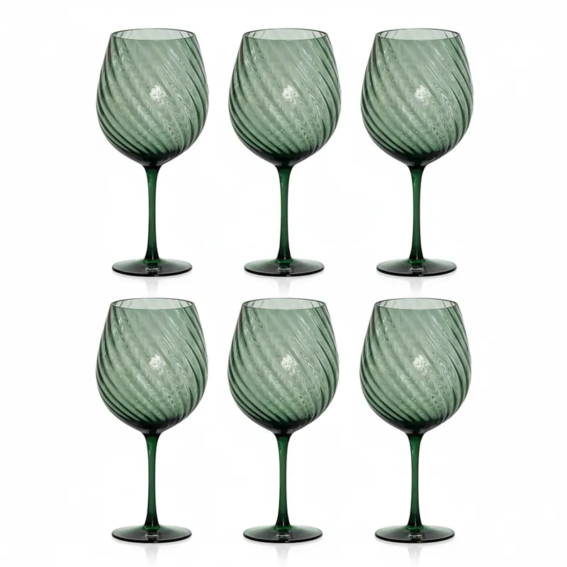 Compra Online Fade Set 6 Calici Braies 500ml in Vetro Verde