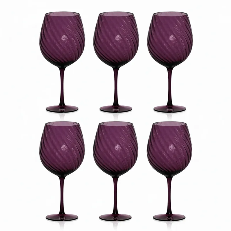 Ultima Occasione Fade Set 6 Calici Braies 500ml in Vetro Porpora