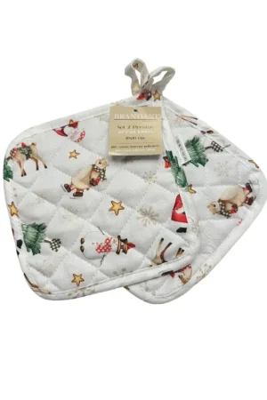 Brandani Set 2 Presine Natalizie Racconti 18x18 cm in Cotone Ordina Subito