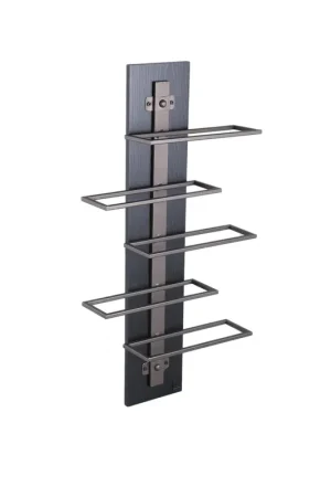 Bestseller PTMD Collection Portabottiglie da Parete in Ferro Nero H64,5 cm