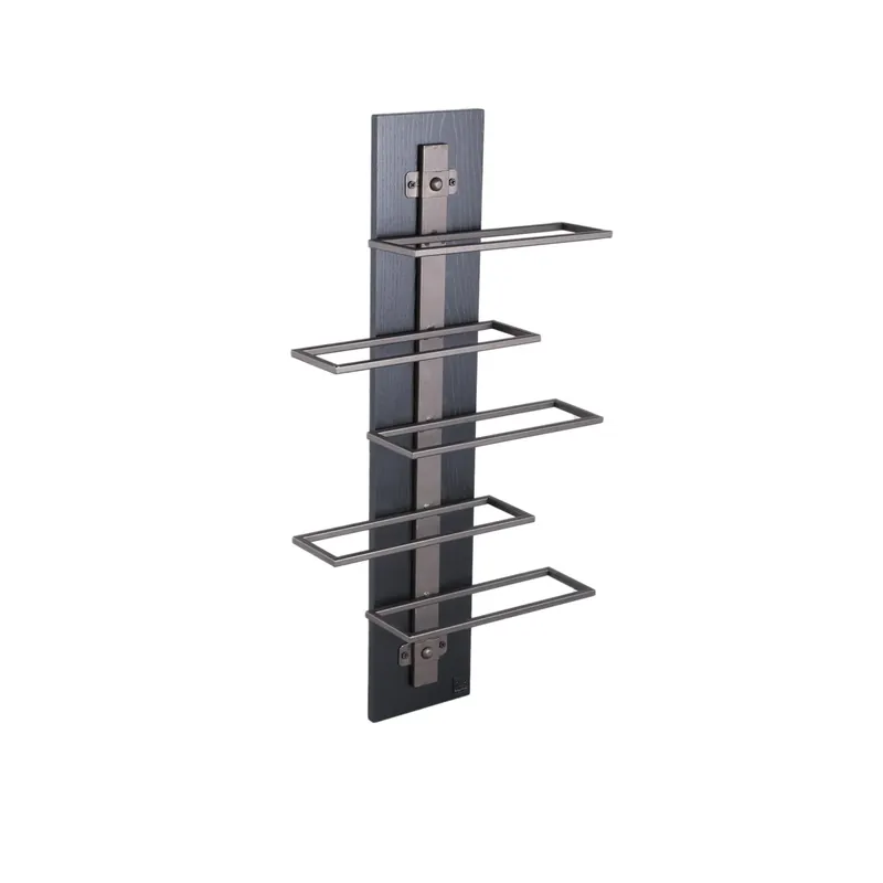 Bestseller PTMD Collection Portabottiglie da Parete in Ferro Nero H64,5 cm
