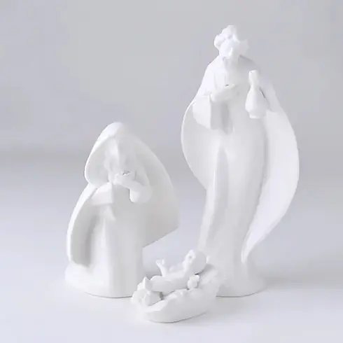 Hervit Creations Set 3 Pezzi Natività H31 cm in Porcellana Ultimissimo Modello