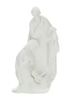 Spedito Oggi Hervit Creations Sacra Famiglia H25 cm in Porcellana