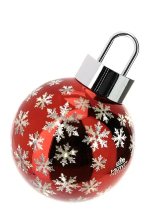 Hervit Creations Sfera in Vetro con Led D15 cm Rosso Solo Oggi