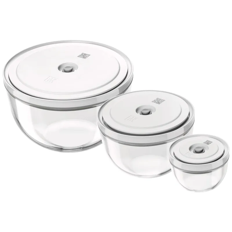 Zwilling Set 3 Ciotole Sottovuoto Fresh and Save Bowls in Vetro Misure S M L Offerta Del Giorno