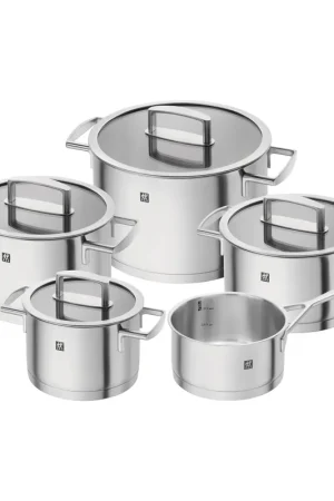 Zwilling Batteria di Pentole 5 Pezzi Vitality in Acciaio Inossidabile A Buon Prezzo