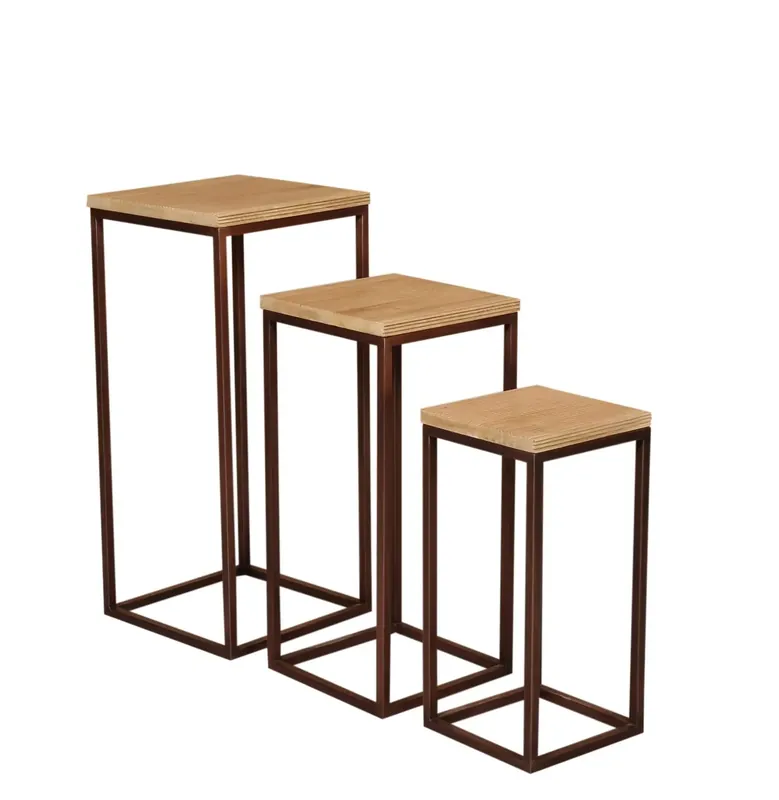 Acquista Ora PTMD Collections Set 3 Tavolini Zoah in Legno di Mango