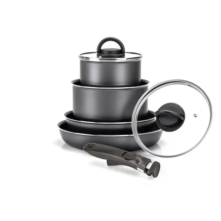 Nuovo Arrivo Moneta Offerta Batteria di Pentole Eden Minispace con Manico removibile 6 Pezzi