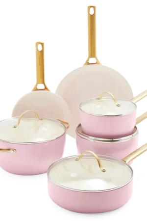 Offerta Speciale GreenPan Batteria di Pentole 10 Pezzi Padova Antiaderente Blush Pink