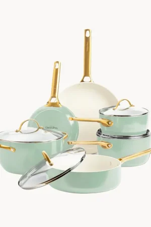 Solo Oggi GreenPan Batteria di Pentole 10 Pezzi Padova Antiaderente Mint Green