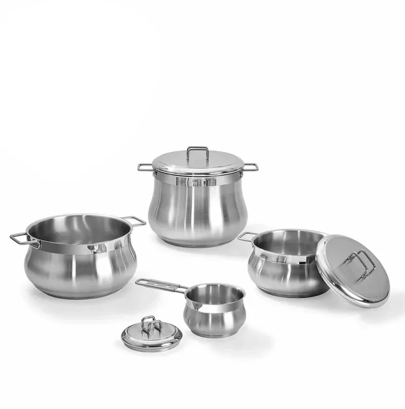 Offerta Del Giorno Barazzoni Batteria di Pentole 7 Pezzi Tummy in Acciaio Inox