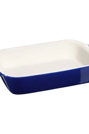 Staub Pirofila Rettangolare 27x20 cm in Ceramica Blu Soddisfatti O Rimborsati