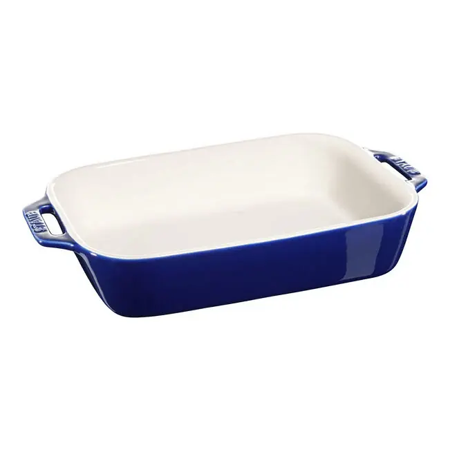 Staub Pirofila Rettangolare 27x20 cm in Ceramica Blu Soddisfatti O Rimborsati