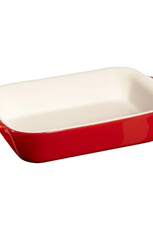 Subito Disponibile Staub Pirofila Rettangolare 20x16 cm in Ceramica Ciliegia