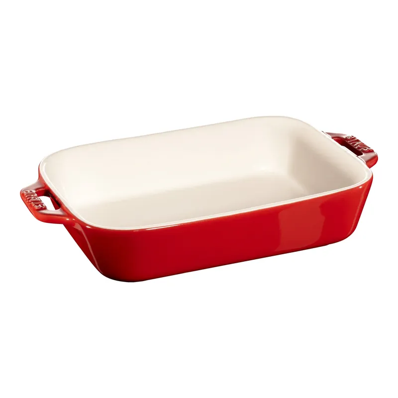 Subito Disponibile Staub Pirofila Rettangolare 20x16 cm in Ceramica Ciliegia