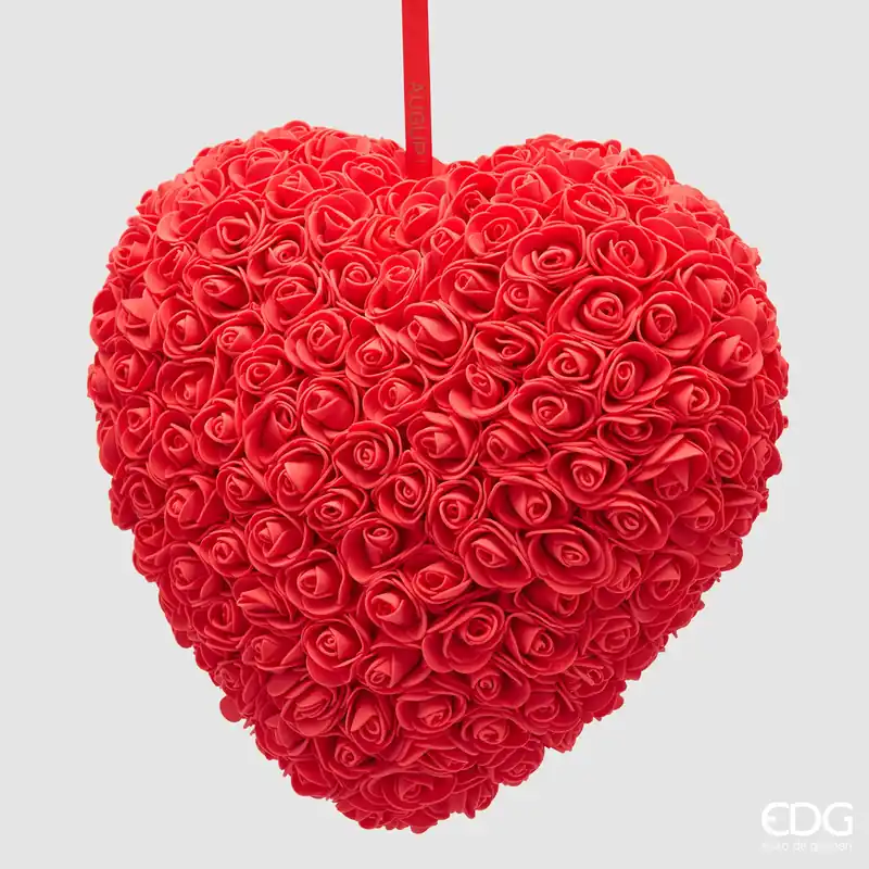 EDG Enzo De Gasperi Decoro Cuore Rose da Appendere H24 cm Vendita Finale