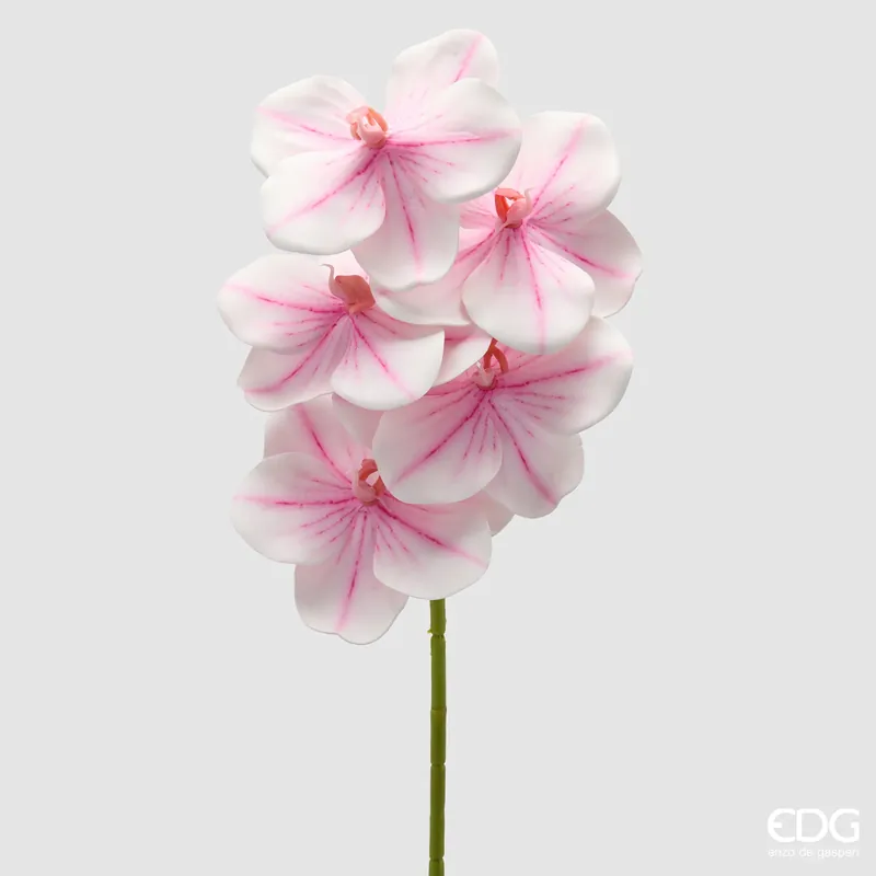 Consegna Rapida EDG Enzo De Gasperi Ramo Artificiale di Orchidea Vanda H65 cm Sfumato Rosa