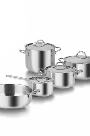 Barazzoni Batteria di Pentole 9 Pezzi Cuocimania in Acciaio Inox Prezzo Ridotto