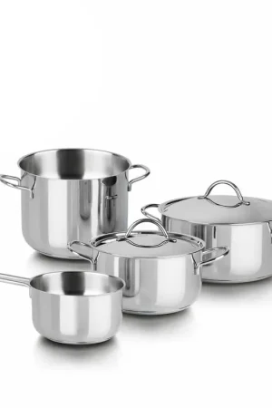 Di Tendenza Barazzoni Batteria di Pentole 6 Pezzi Cuocimania in Acciaio Inox