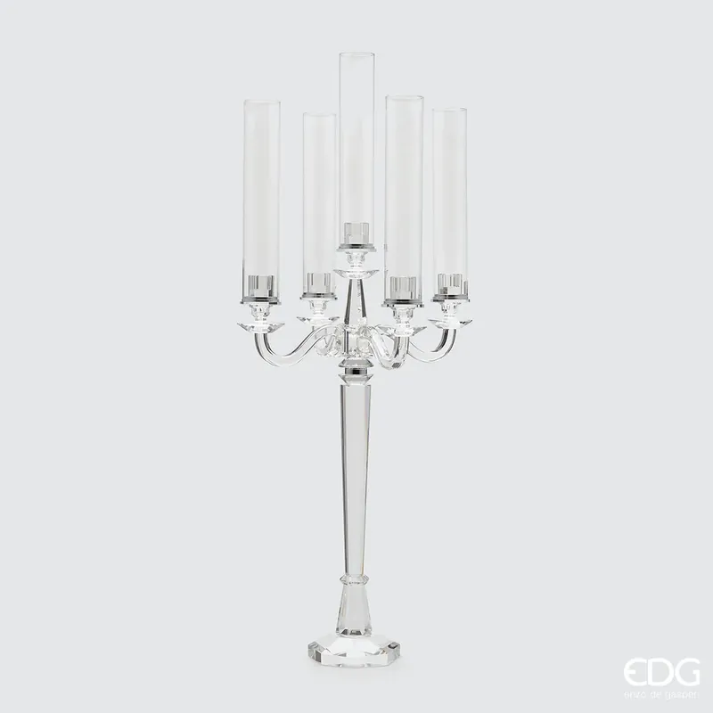 EDG Enzo De Gasperi Portacandele Crystal x5 con Cilindri H100 cm Saldi