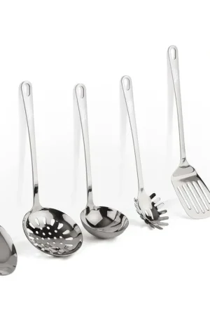 Barazzoni Set 6 Mestoli da cucina in Acciaio Inox Pagamento Sicuro