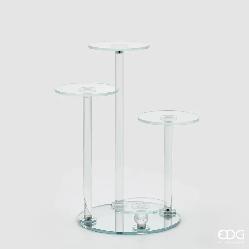 Offerta Lampo EDG Enzo De Gasperi Alzata Decorativa Splendor Rotonda H55 cm