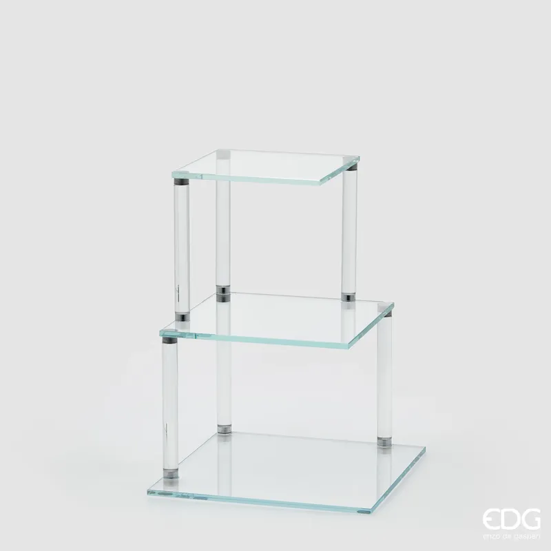 EDG Enzo De Gasperi Alzata Decorativa Splendor Quadrata H38 cm Occasione Imperdibile