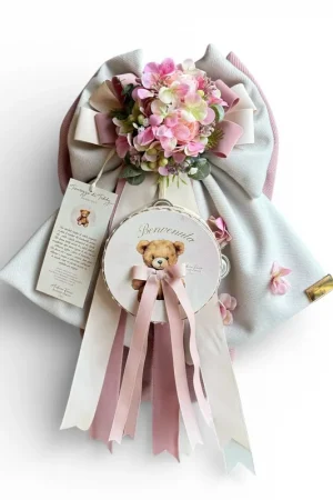 A Buon Prezzo Madame Fiocco Fiocco Doppio Tenerezza di Teddy Rosa H50 cm