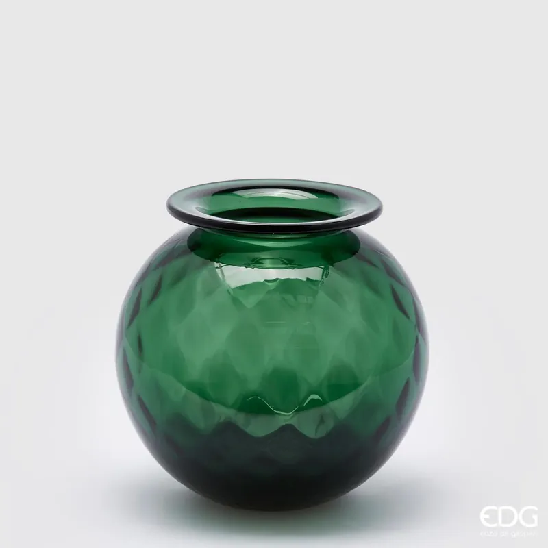 EDG Enzo De Gasperi Vaso Opium in Vetro H19 D20 cm Verde Compra Adesso