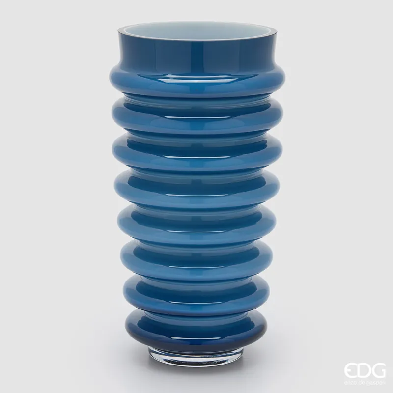 EDG Enzo De Gasperi Vaso Dischi Svasato H30 D17 cm Blue Offerta