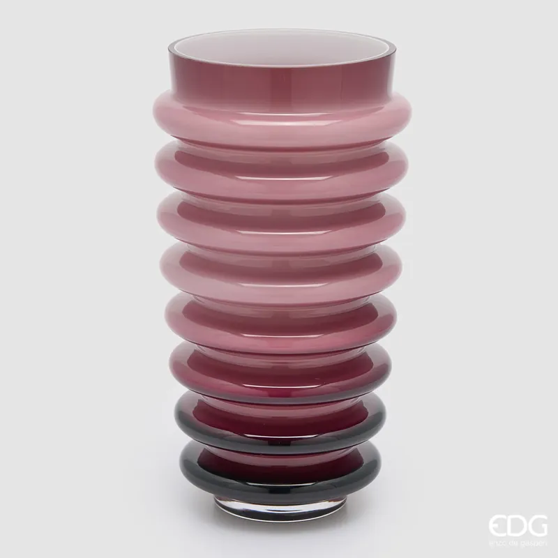 EDG Enzo De Gasperi Vaso Dischi Svasato H30 D17 cm Rosa Antico Più Venduto